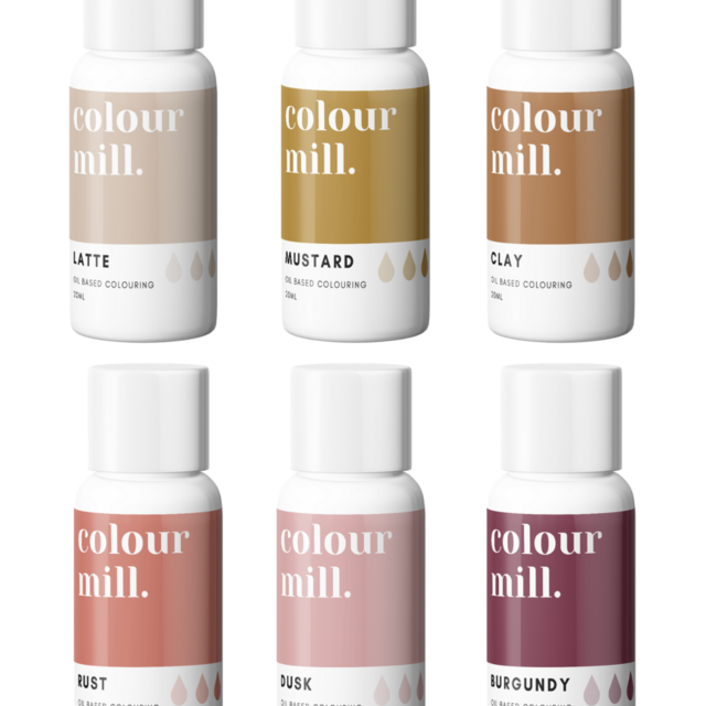 Oil Based Colouring 20ml 6 Pack Desert