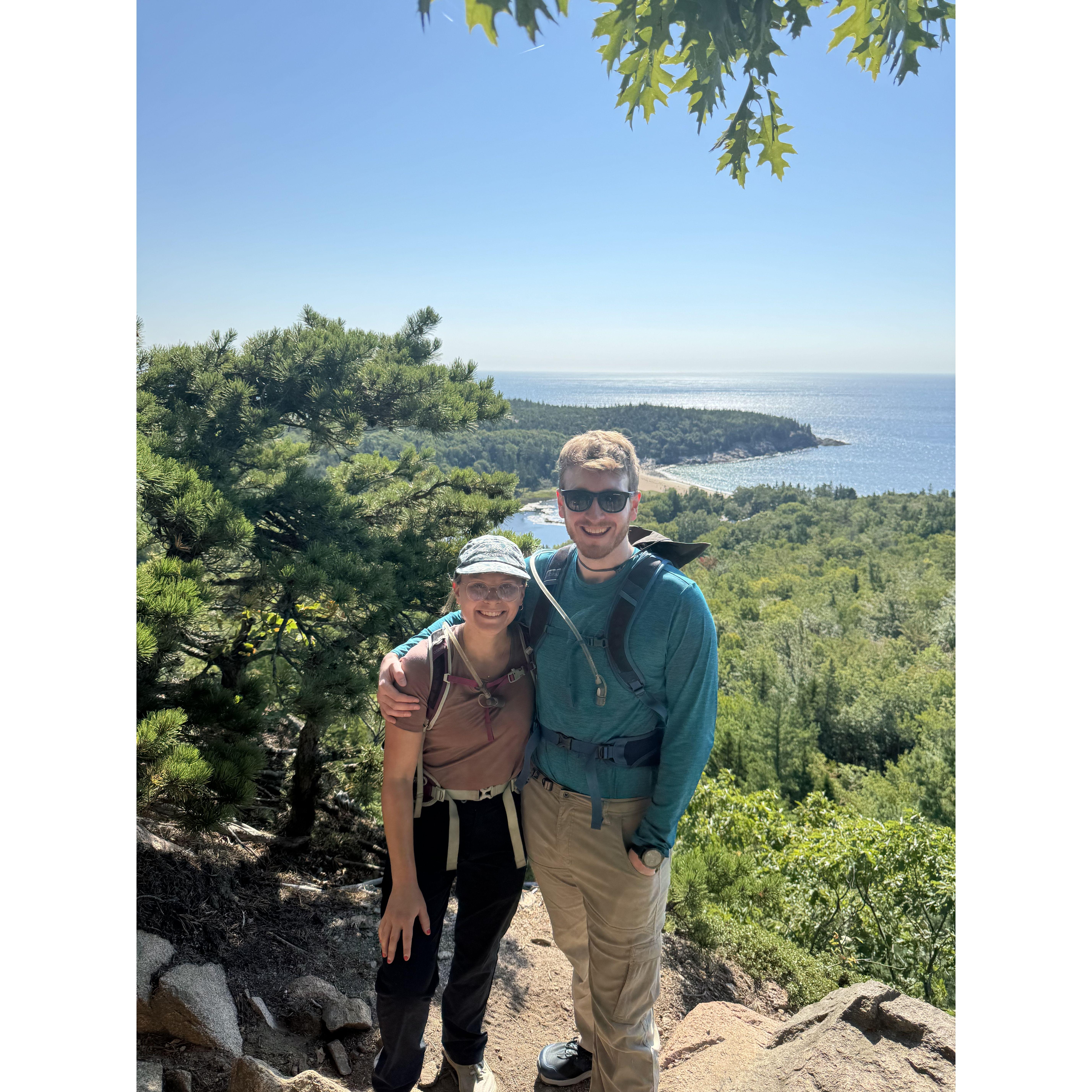 During our Beehive hike in Acadia National Park