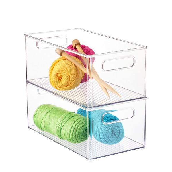 iDesign Clear Linus Deep Stackable Plastic Bin