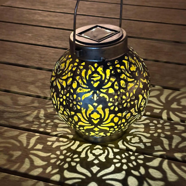 Solar Mandala Lantern - Bronze