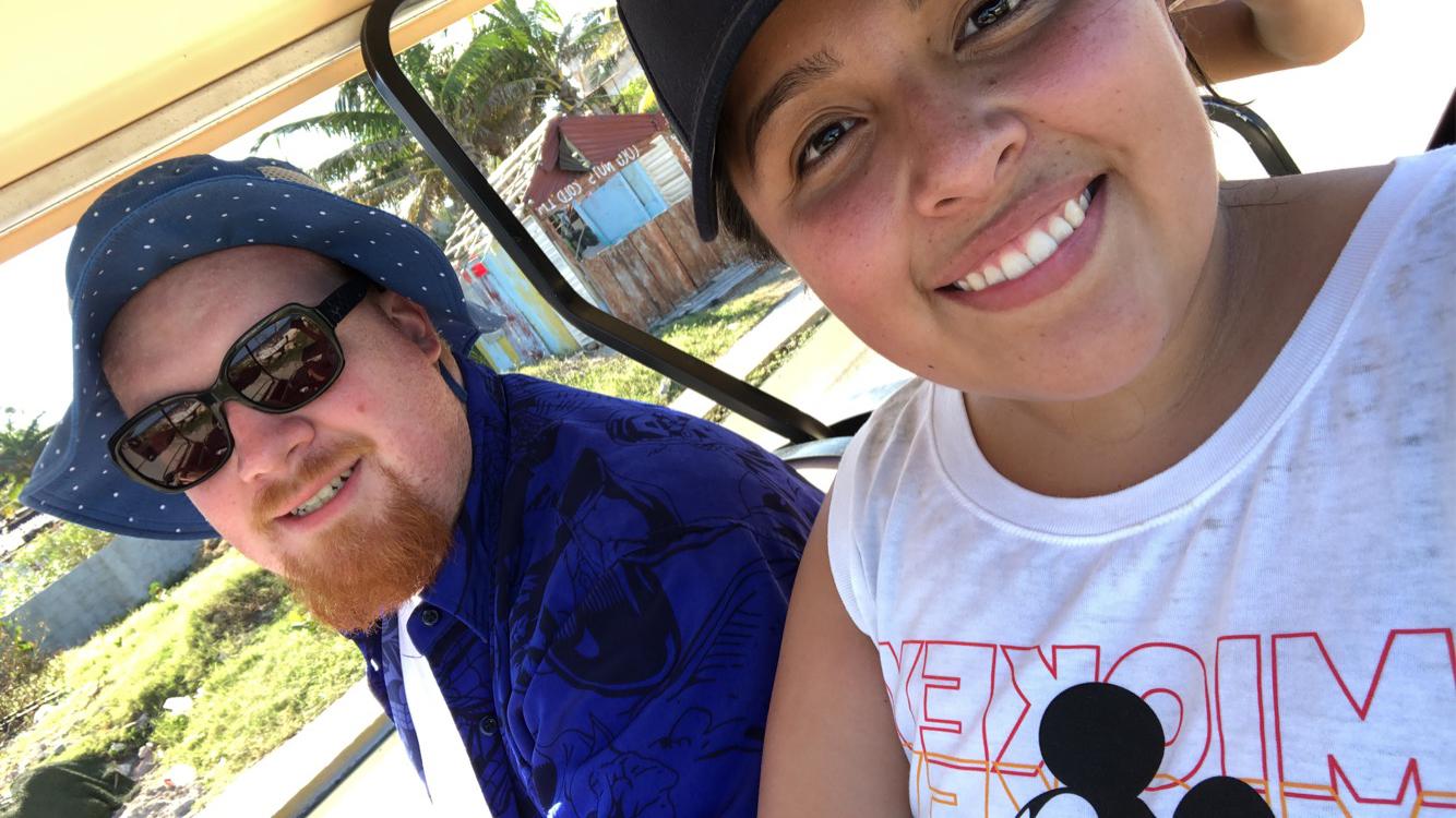 Golf cart racing in Cancun