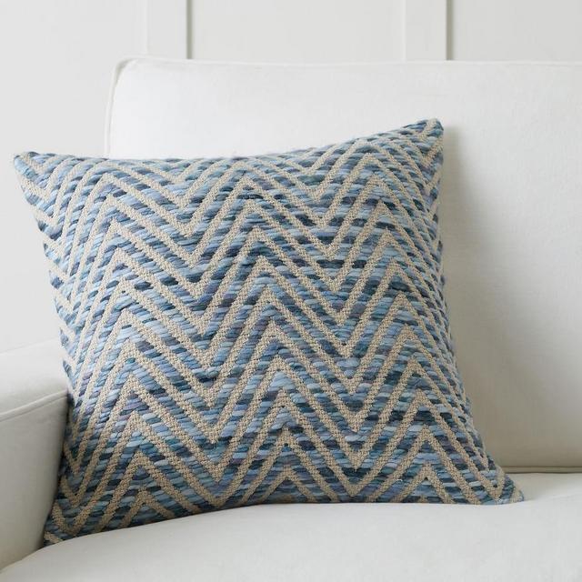 Ayden Textured Pillow Cover, 18 x 18", Blue