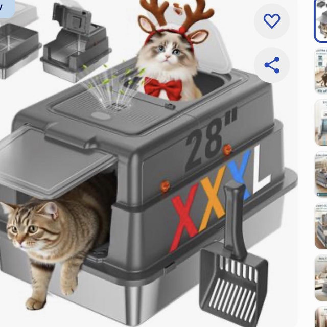 YIZFERN XXX-Large Covered Cat Litter Box