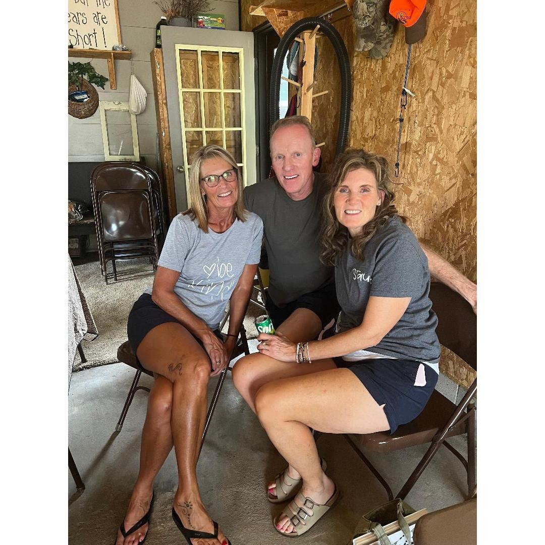 Jeff's sisters, Dawn Johnston and Heidi Domyahn. Thank God for sisters!