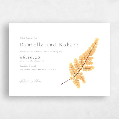 Orange Wedding Invitation - Dane Landscape