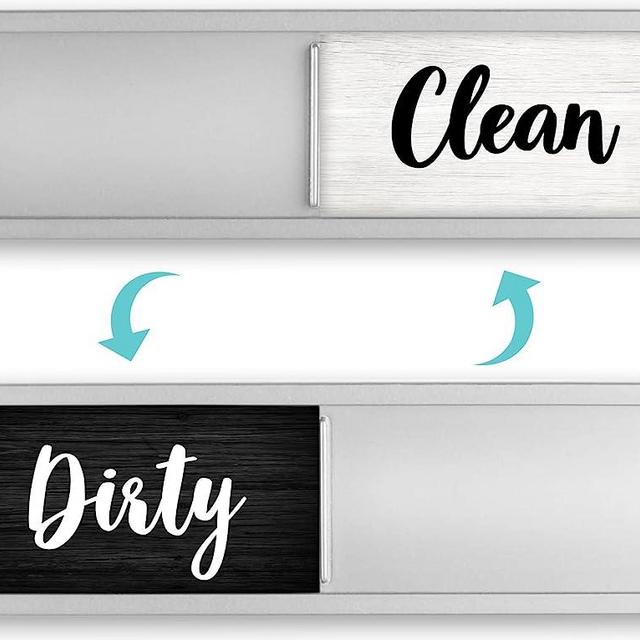 Dishwasher Magnet Clean Dirty Sign, Clean Dirty Magnet for Dishwasher, Dirty Clean Dishwasher Magnet, Dishwasher Clean Dirty Sign, Strong/Non Scratch Farmhouse Rustic Wood Design