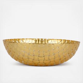 Rufolo Glass Basketweave Serving Bowl, Set of 2