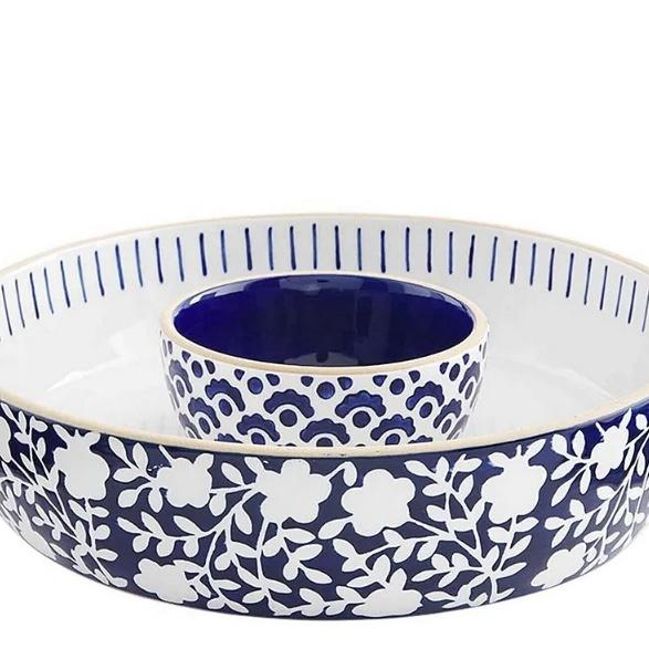 Indigo Chip & Dip Set-Dillards Registry