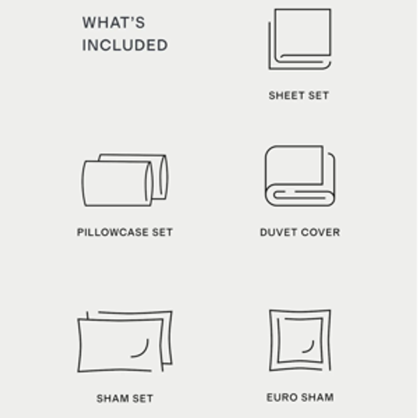 European Linen Deluxe Bedding Bundle - Espresso, Standard