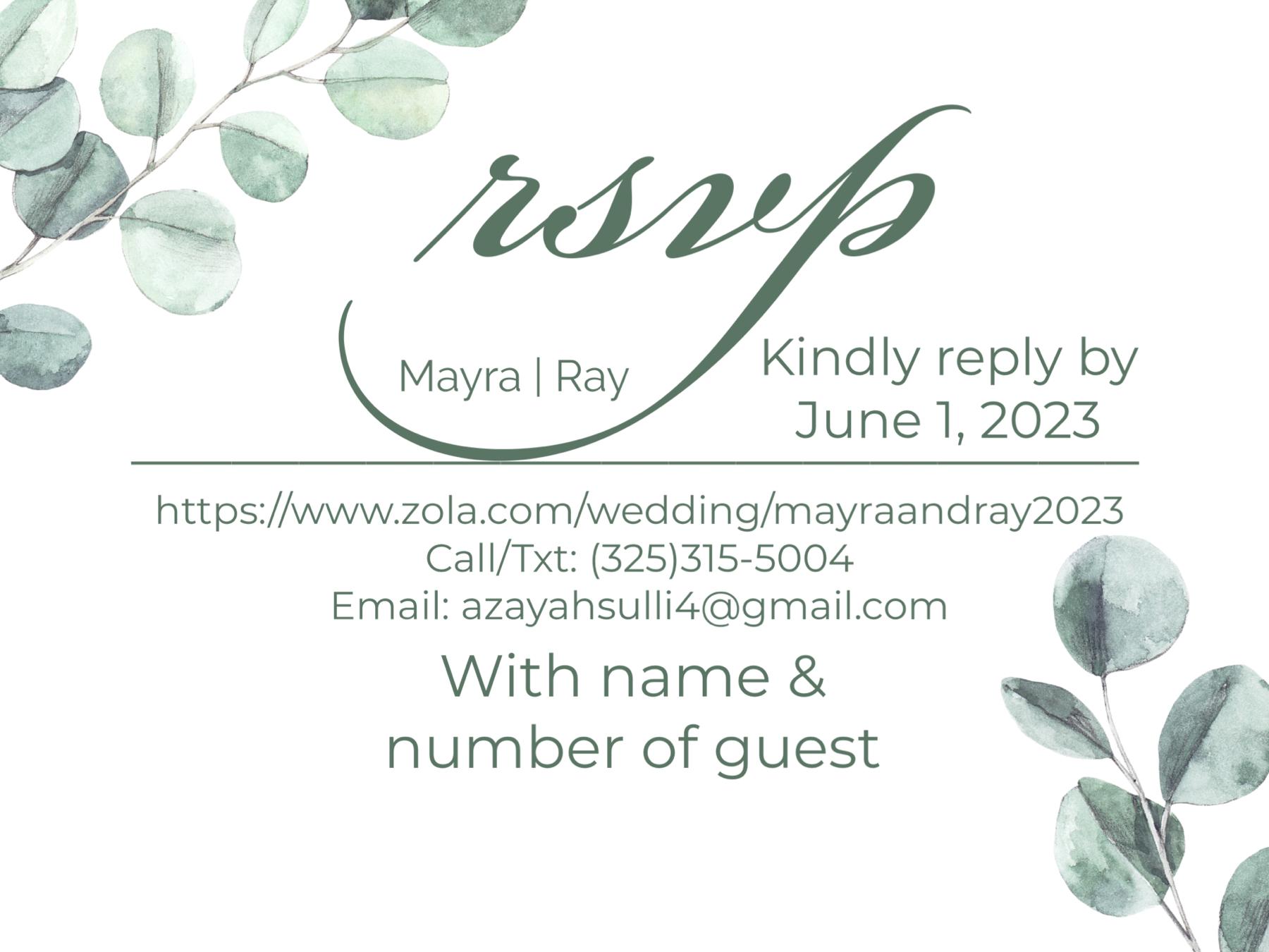 The Wedding Website of Mayra Bustos and Ray Buitron