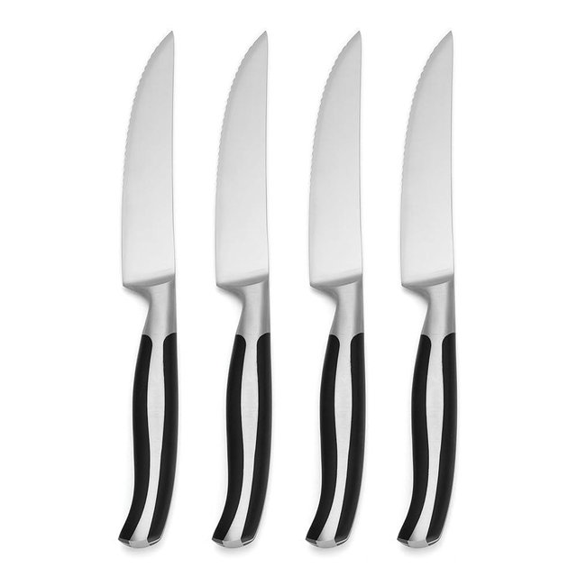 Oneida Crosshatch Cutlery Set – Contour 4-Piece Steak Knife Set