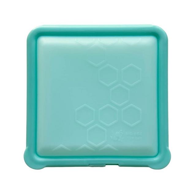 SoftShell I New 2023 I Snap-Close Compact Silicone Food Storage Container I For Sandwiches, Snacks & Leftovers I Microwave, Freezer & Dishwasher Safe I As Seen on Shark Tank I 7”X7” I Aqua