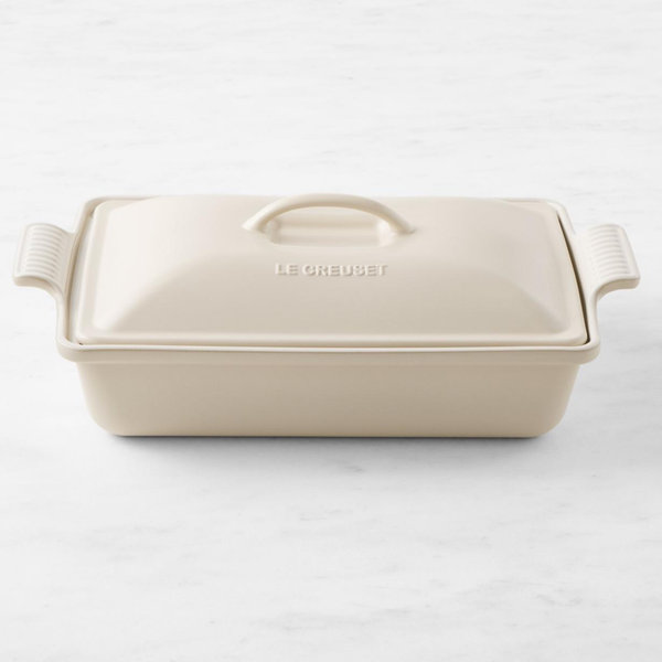 Le Creuset Heritage Stoneware Rectangular Covered Casserole, 4-Qt. - Color: Brioche
