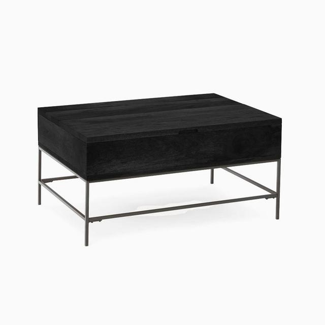 Industrial Storage Collection Black Industrial Storage Coffee Table 36 Inch