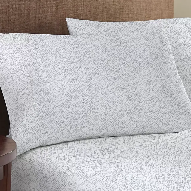 Studio 3B™ Printed 825-Thread Count Standard/Queen Pillowcases in Grey (Set of 2)