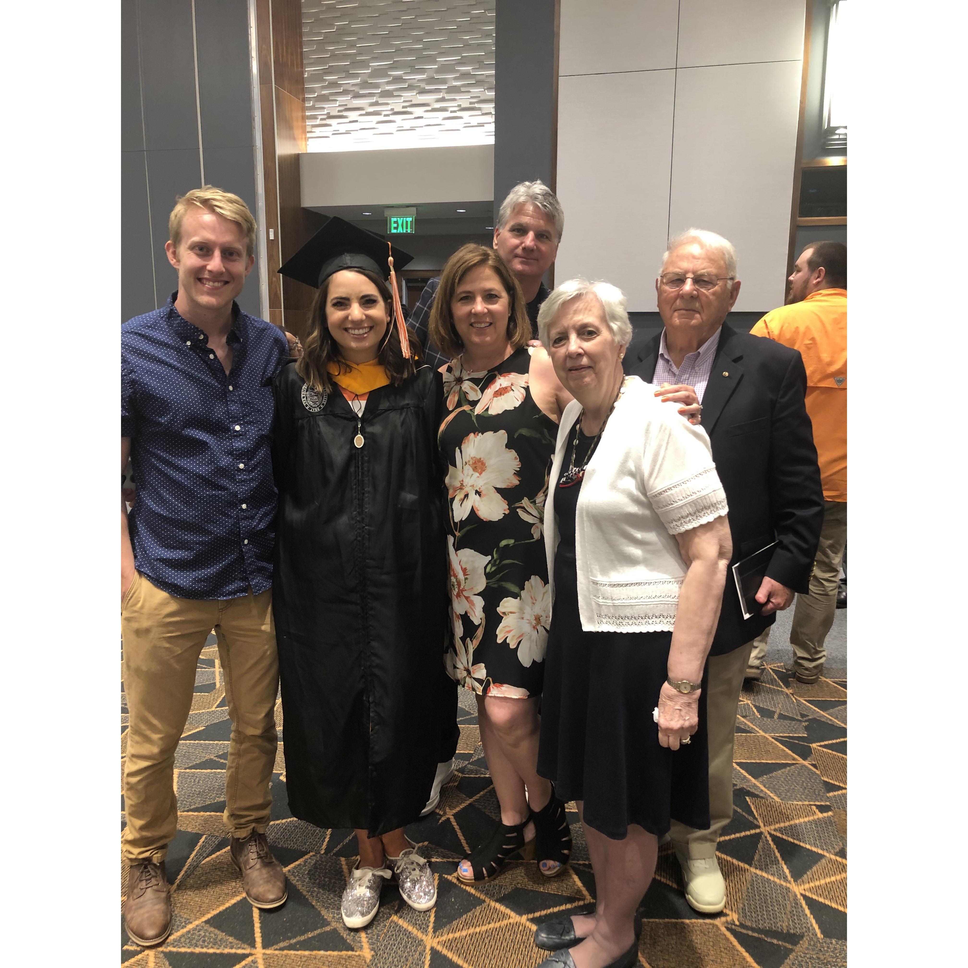 The whole Hovanic gang made their way to Knoxville TN to celebrate MK graduating with her Master's in Higher Education Administration