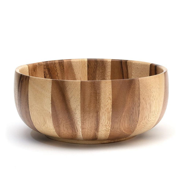 Lipper International 1268 Acacia Sunburst Serving Bowl, Salad-for-One, 7.88", Single Bowl