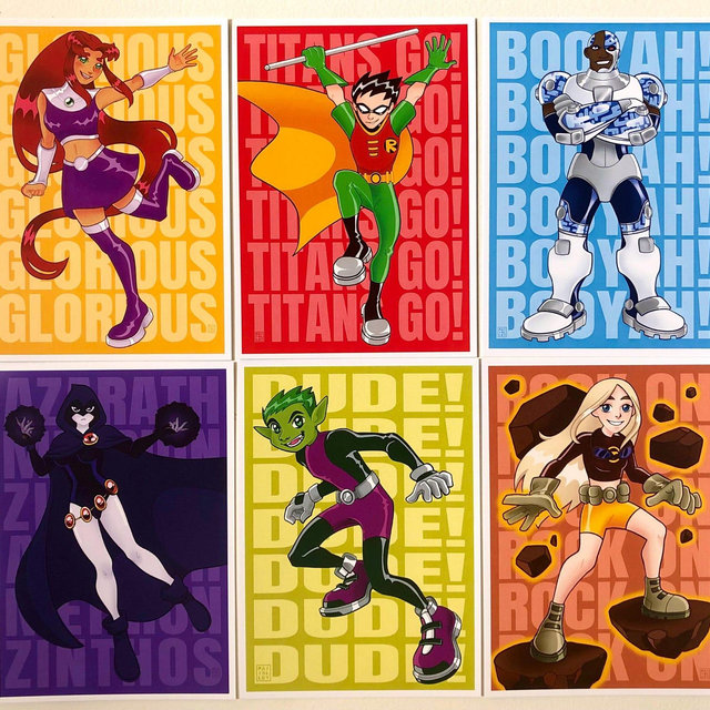 Superhero Titans Art Print Series (5x7 inches)