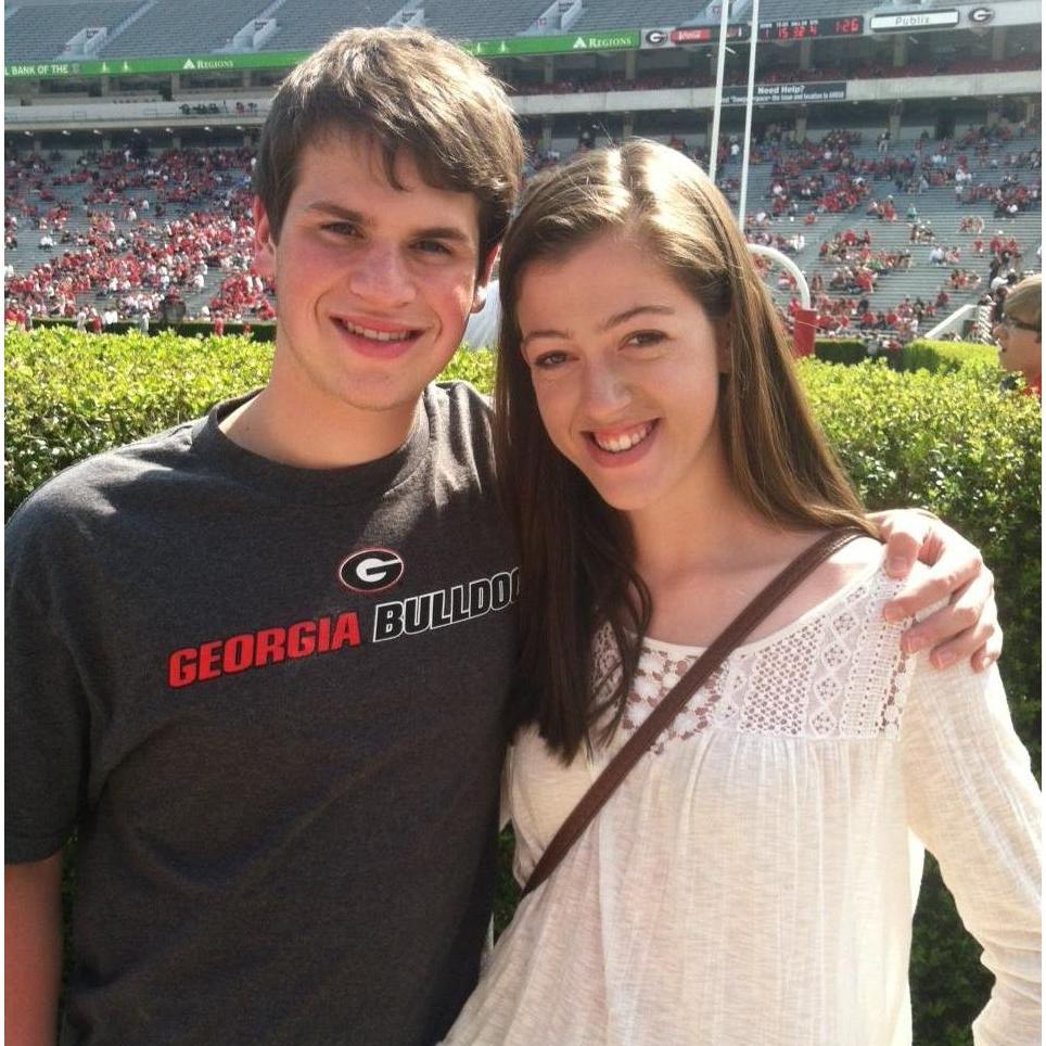 Our first time together in Sanford Stadium together, G-day 2013