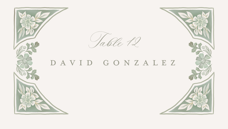 Reed | Sage | Zola Wedding Place Cards