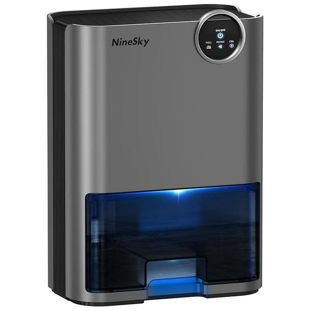 Dehumidifier, NineSky 70oz Dehumidifiers for Home, 500 sq.ft, Dehumidifier for Bedroom, Bathroom, Basement with Auto Shut Off, Quiet Dehumidifier for Room (H3 Gray)