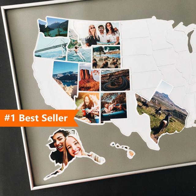 USA 50 States Photo Map - FREE SHIPPING
