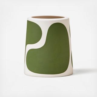 Short Color Block Pillar Vase