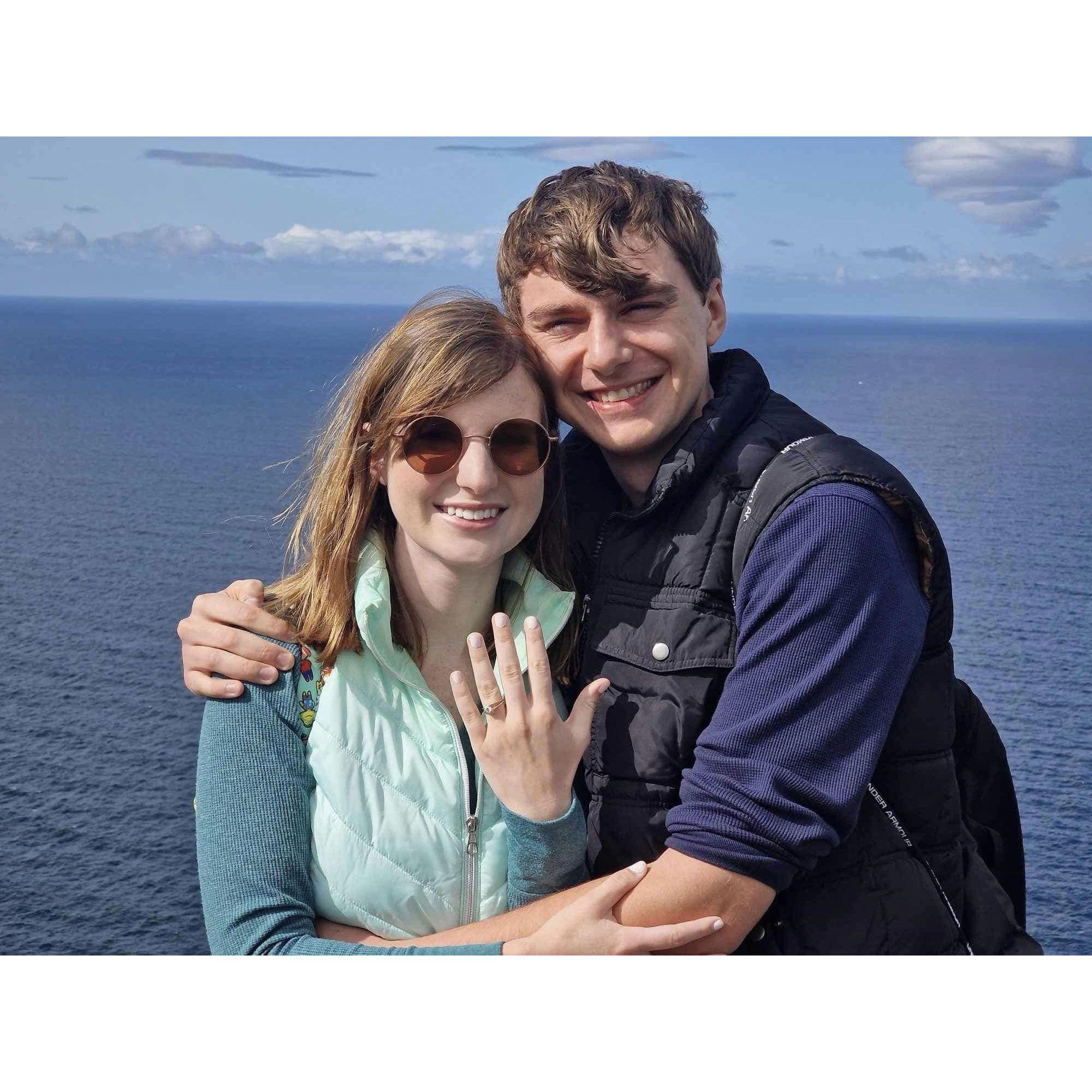 The big proposal on the Cliffs of Moher in Ireland! <3