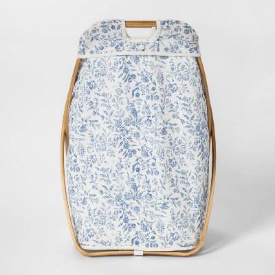 X-Framed Wood Hamper - Floral Blue - Threshold™