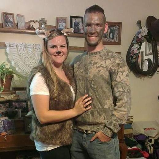 First Halloween together. I sure do love him "deerly."