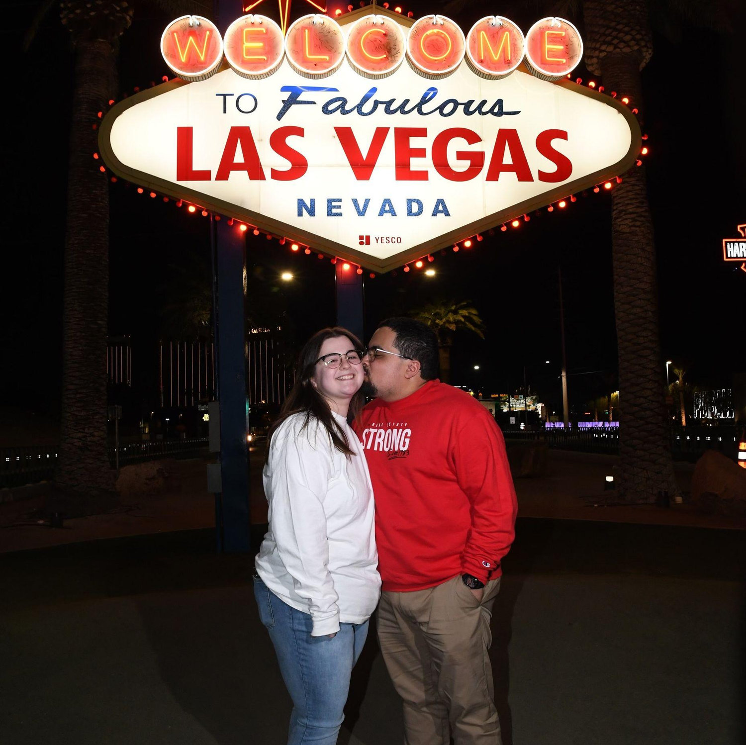 Our first night in Las Vegas after driving basically across the country to get there!