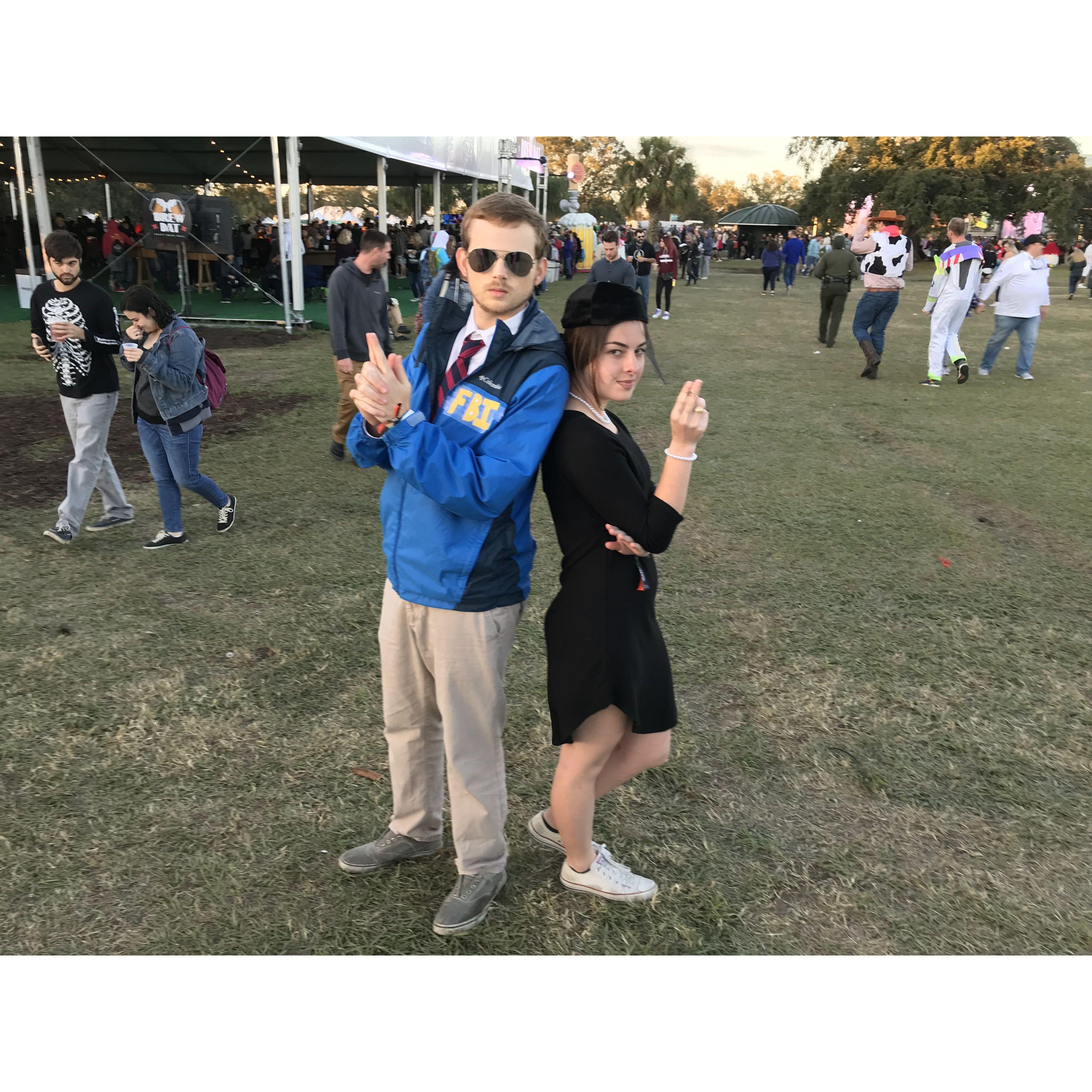 Burt Macklin and Janet Snakehole. Halloween 2017.