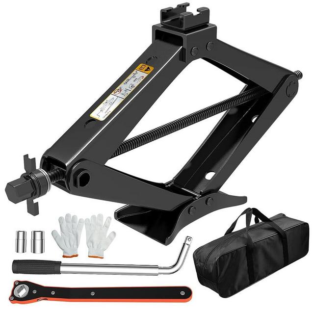 IMAYCC Scissor Jack for Car/SUV/MPV -Thickened Max 3.0 Ton (6614 lbs) Car Jacks with Hand Crank Trolley Lifter, Portable Emergency Car Jack Kit with Wheel Wrench.