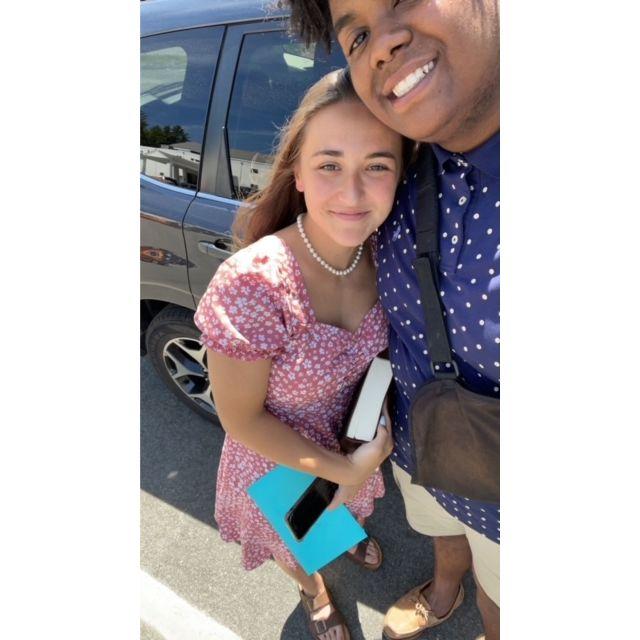 The first time Brandon came to our church.
