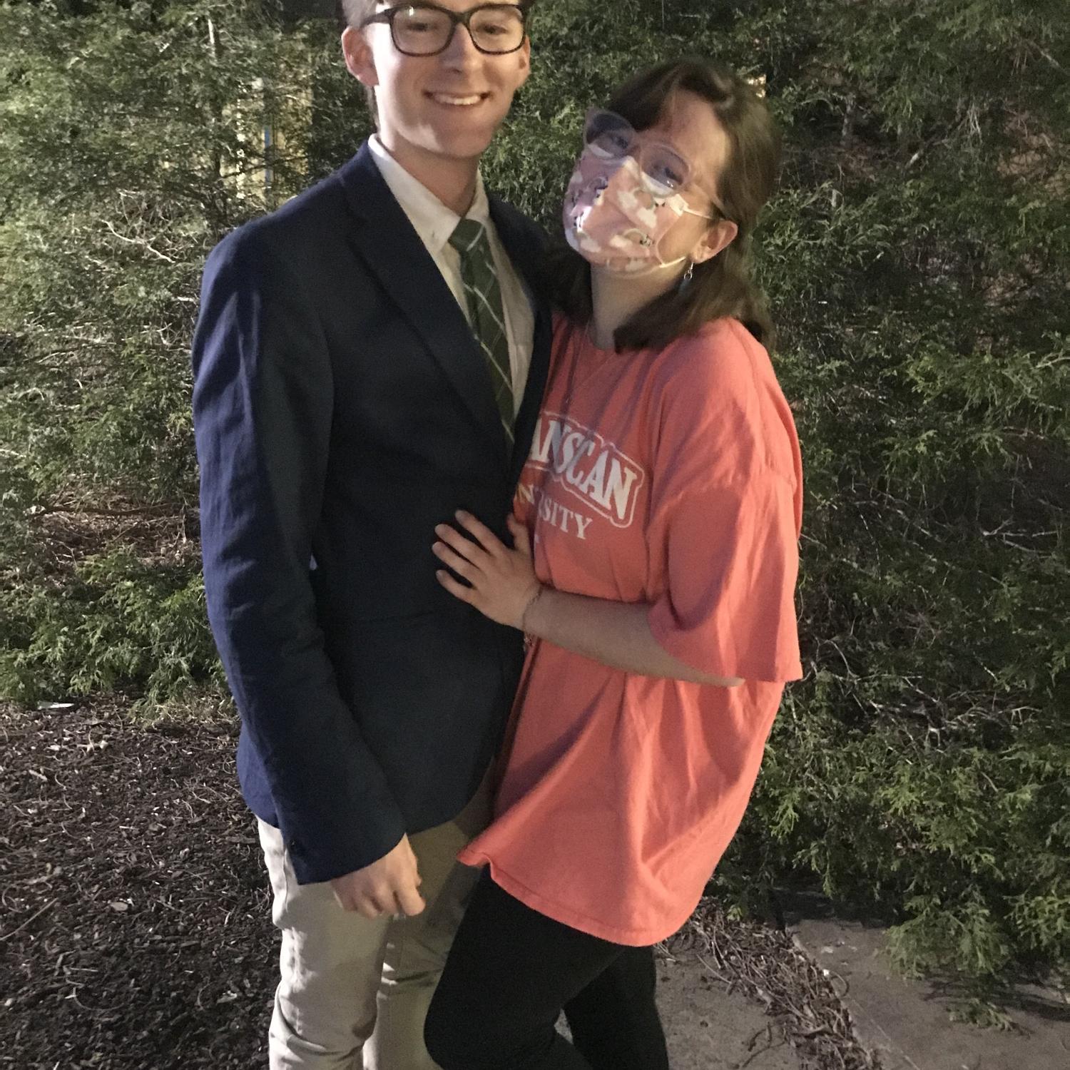 april of 2021 I had COVID… but that didn’t keep liam from dressing up and coming to dance with me on the night of the formal :)