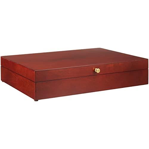 Reed & Barton Eureka Mahogany Flatware Chest, 5.50 LB, Brown