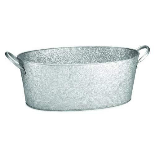 TableCraft GT2313 Galvanized Collection Oval Beverage Tub, 22.8 x 12.5 x 7.4-Inch