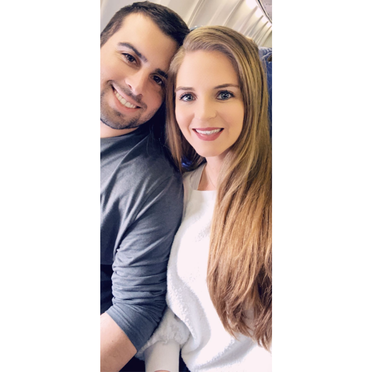 Our first flight together to Indianapolis