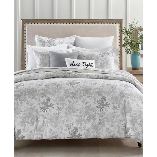 Charter Club Damask Designs Watercolor Leaf 300-Thread Count 3-Pc. King Comforter Set, Created for Macy's