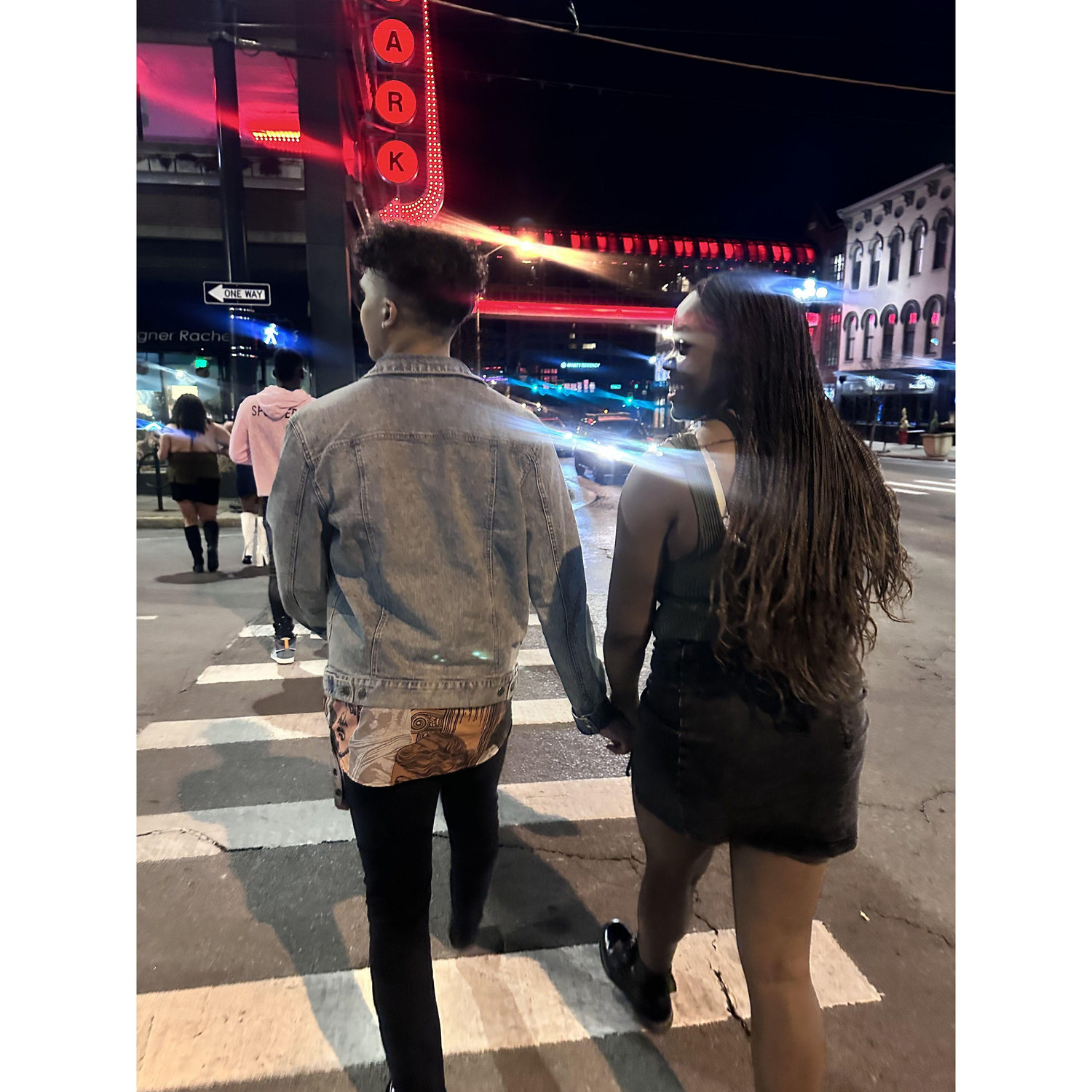 First time holding hands