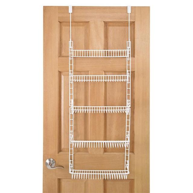 5 Tier Wire Over the Door Shelf - White