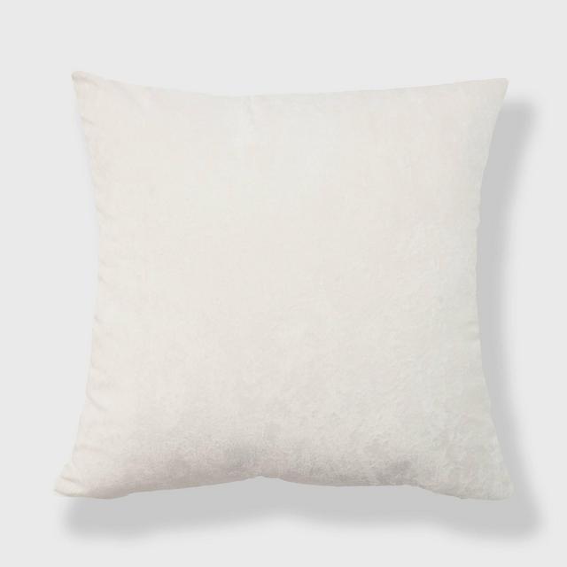 20"x20" Soft Crushed Velvet Throw Pillow White - freshmint