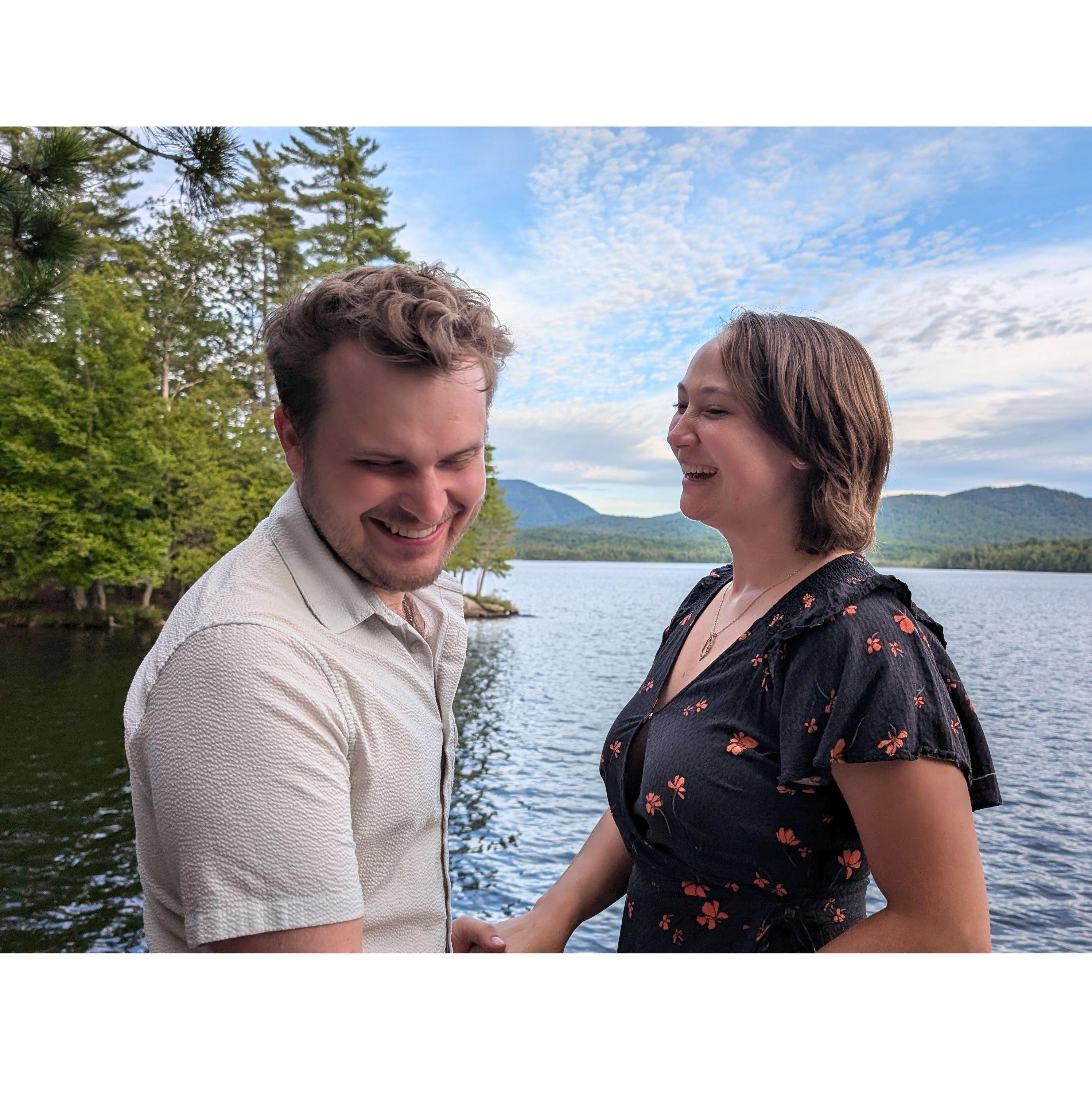 Engagement photo shoot in the Adirondack Mountains