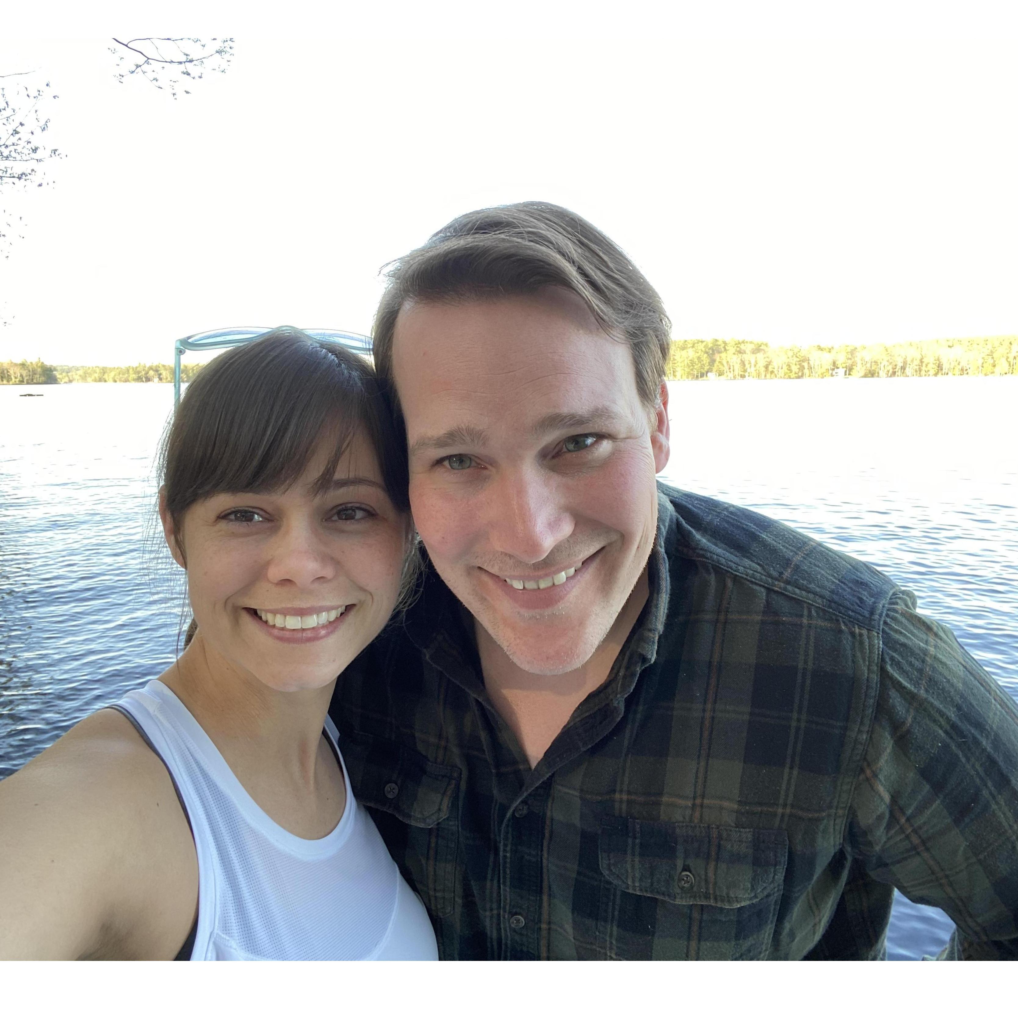By the lake in early summer when we were living in Maine during COVID. (Summer 2020)