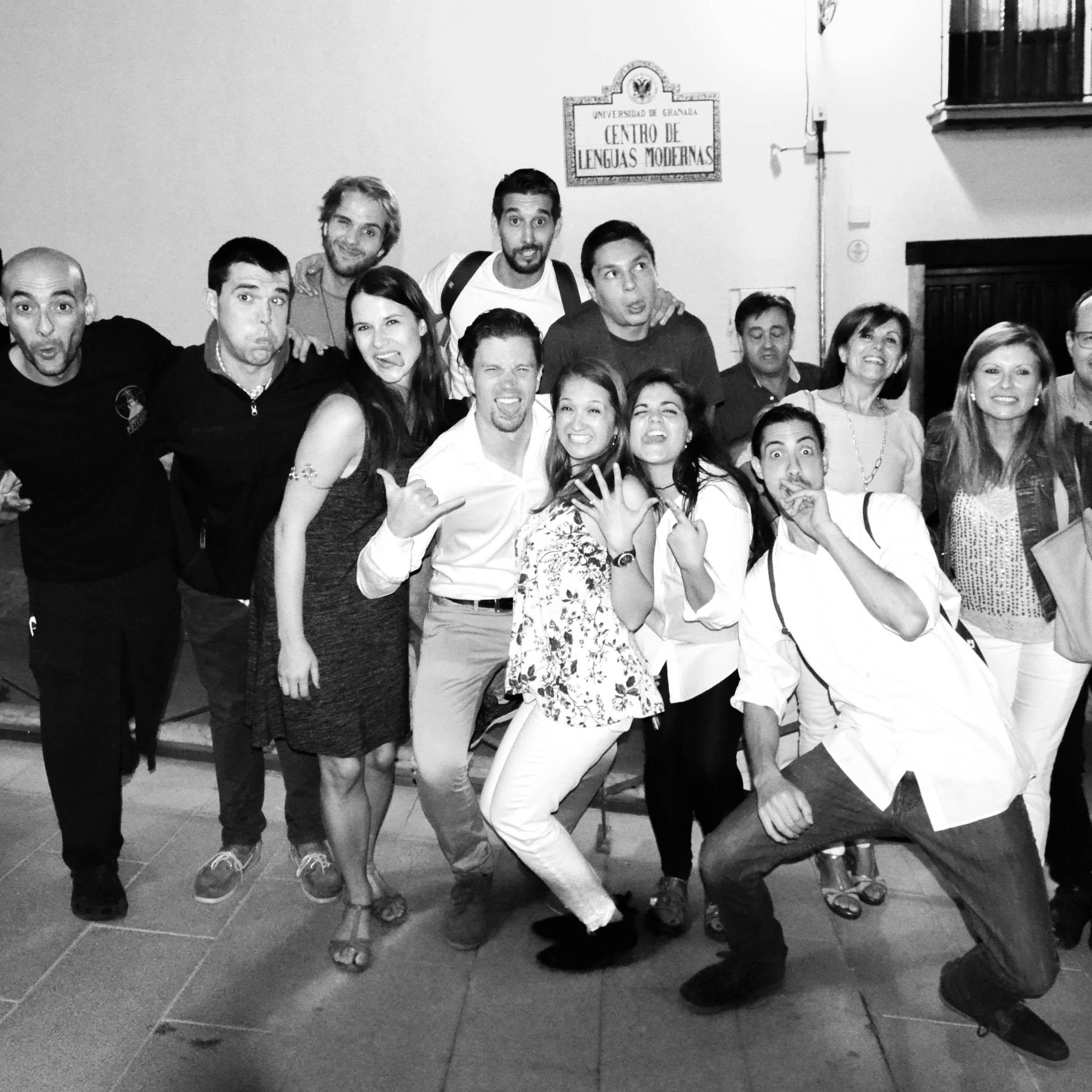 The night of the engagement at Potemkin, in Granada, Spain.
