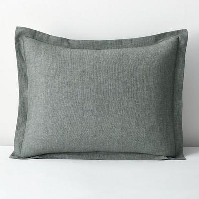 Landon Cotton and Linen Sham - Green