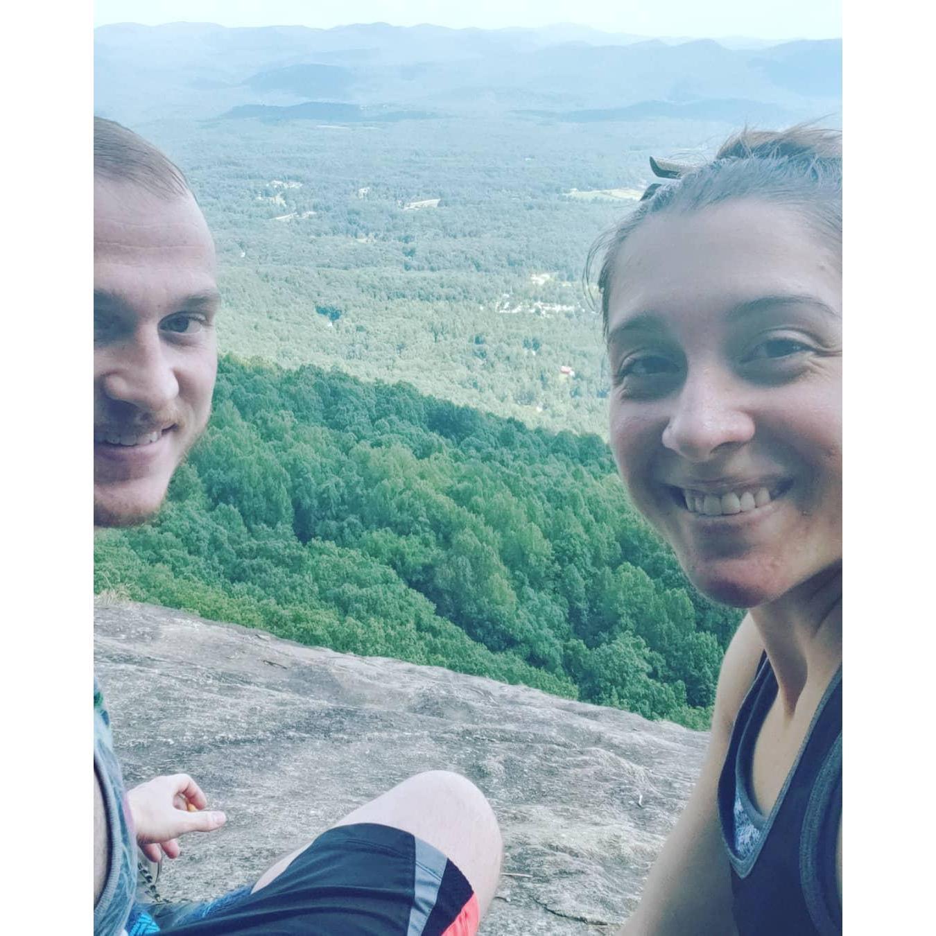 Hiking Mt. Yonah in 2018 (same place Tyler proposed!)