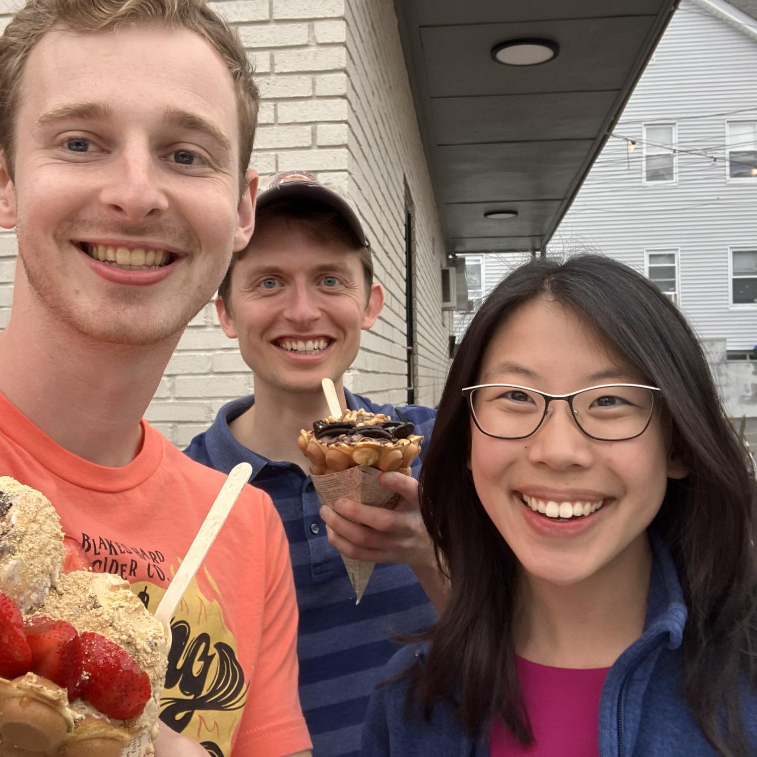 Eating our favorite ice cream in Providence (Kow Kow’s)
