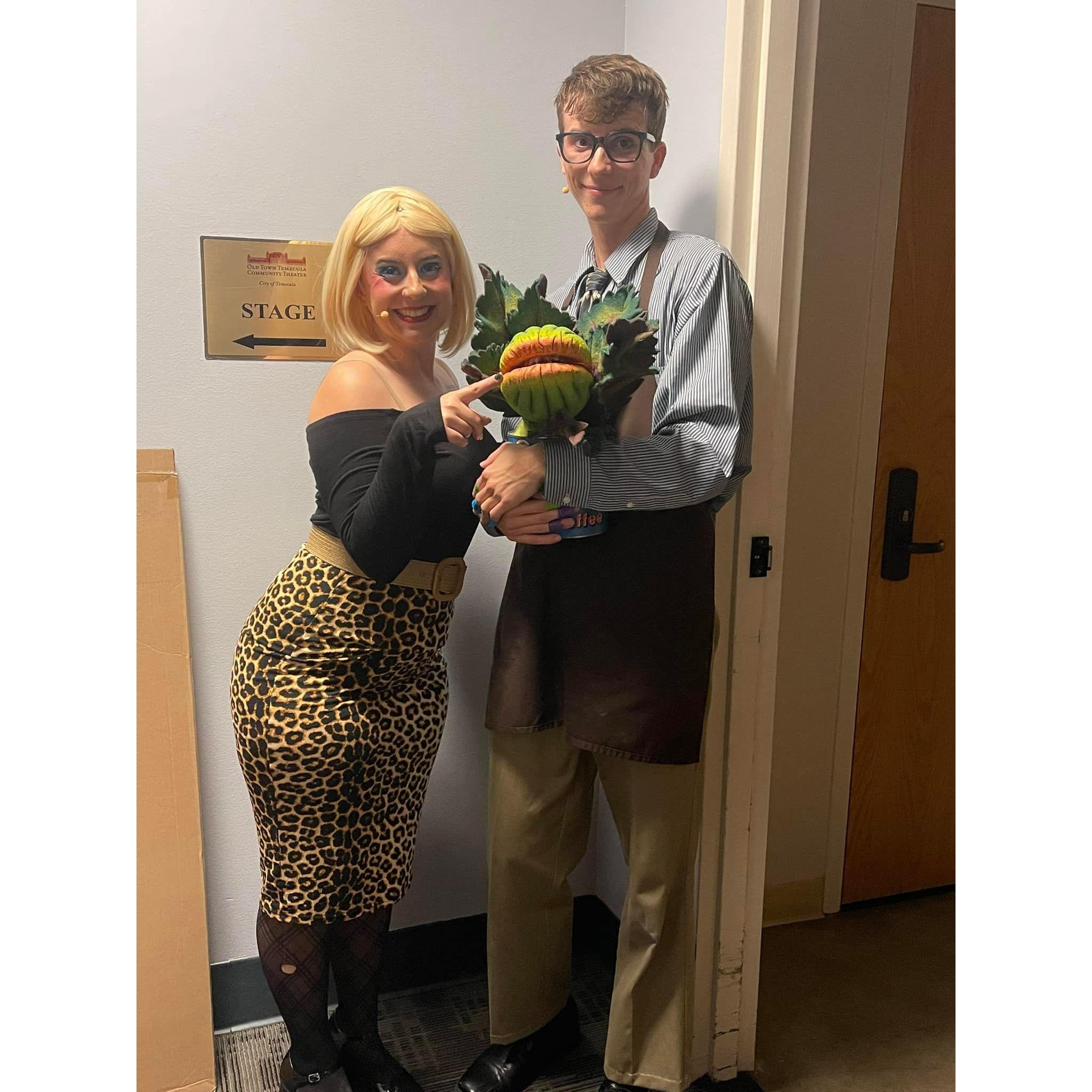 This was less than an hour before Jarryd proposed during our performance of Little Shop of Horrors :)