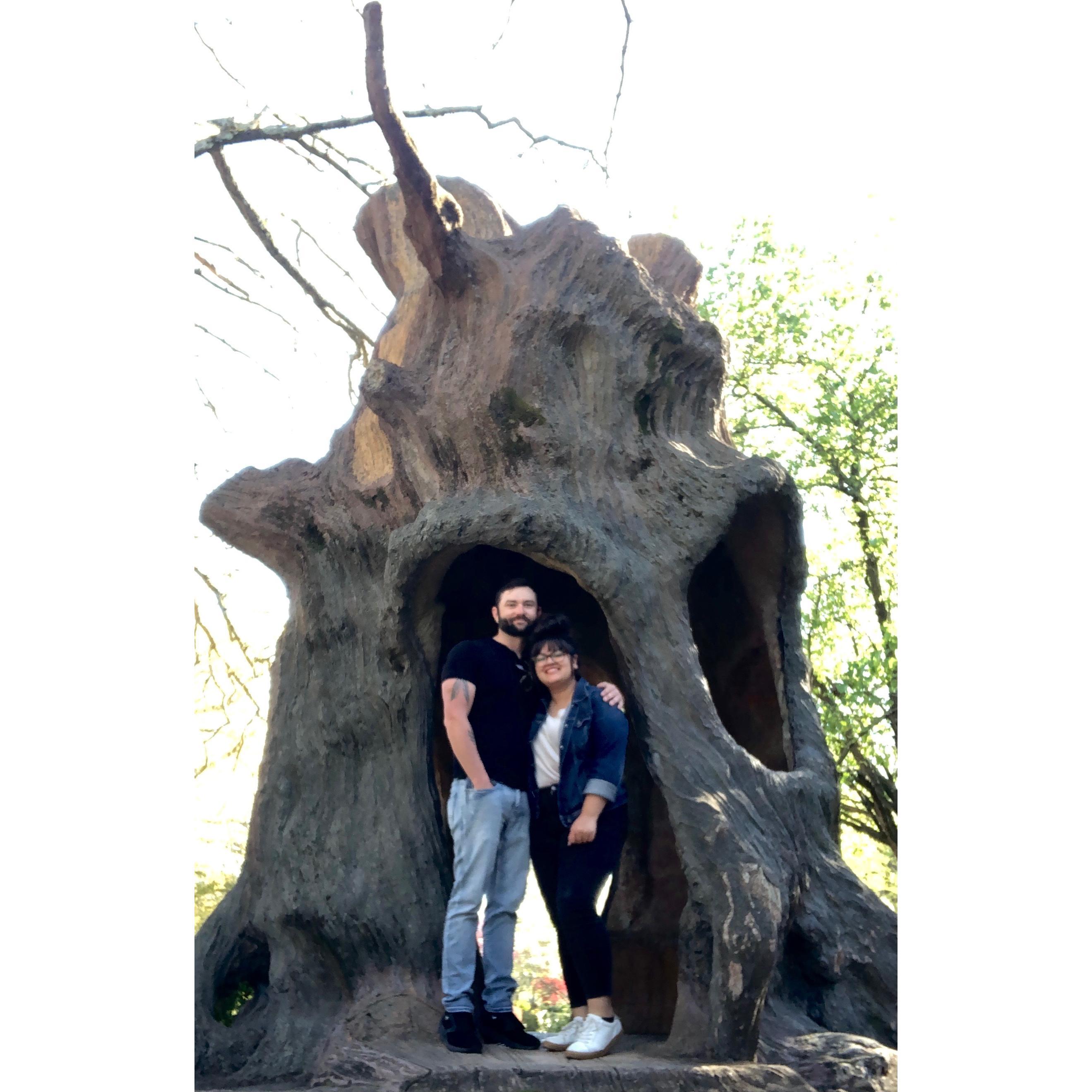 This was one of our first dates. We went to the Cerro Grotto, a cemetery in Mempis, and a restaurant called the Liquor Store.